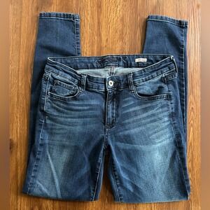 Arizona Women's Dark Blue Low Rise Skinny Jeggings Jeans